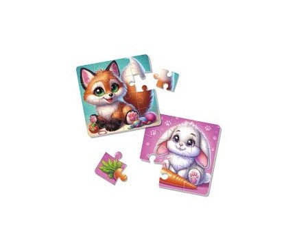 Гра розвиваюча Vladi Toys м'які пазли "Зайчик та лисичка" VT1102-35