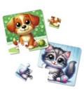 Гра розвиваюча Vladi Toys м'які пазли "Котик та песик" VT1102-37