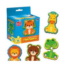 Гра розвиваюча Vladi Toys пазли магнітні "Тваринки" VT1733-04