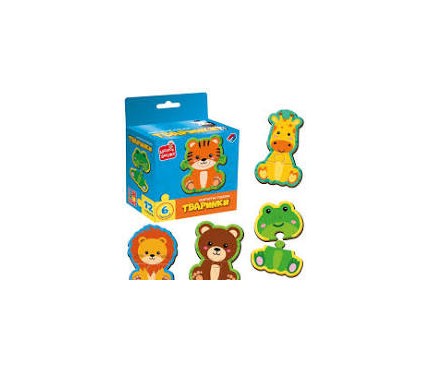 Гра розвиваюча Vladi Toys пазли магнітні "Тваринки" VT1733-04