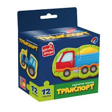 Гра розвиваюча Vladi Toys пазли магнітні "Транспорт" VT1733-02
