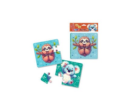 Гра розвиваюча Vladi Toys м'які пазли "Лінивець та коала"  VT1102-40